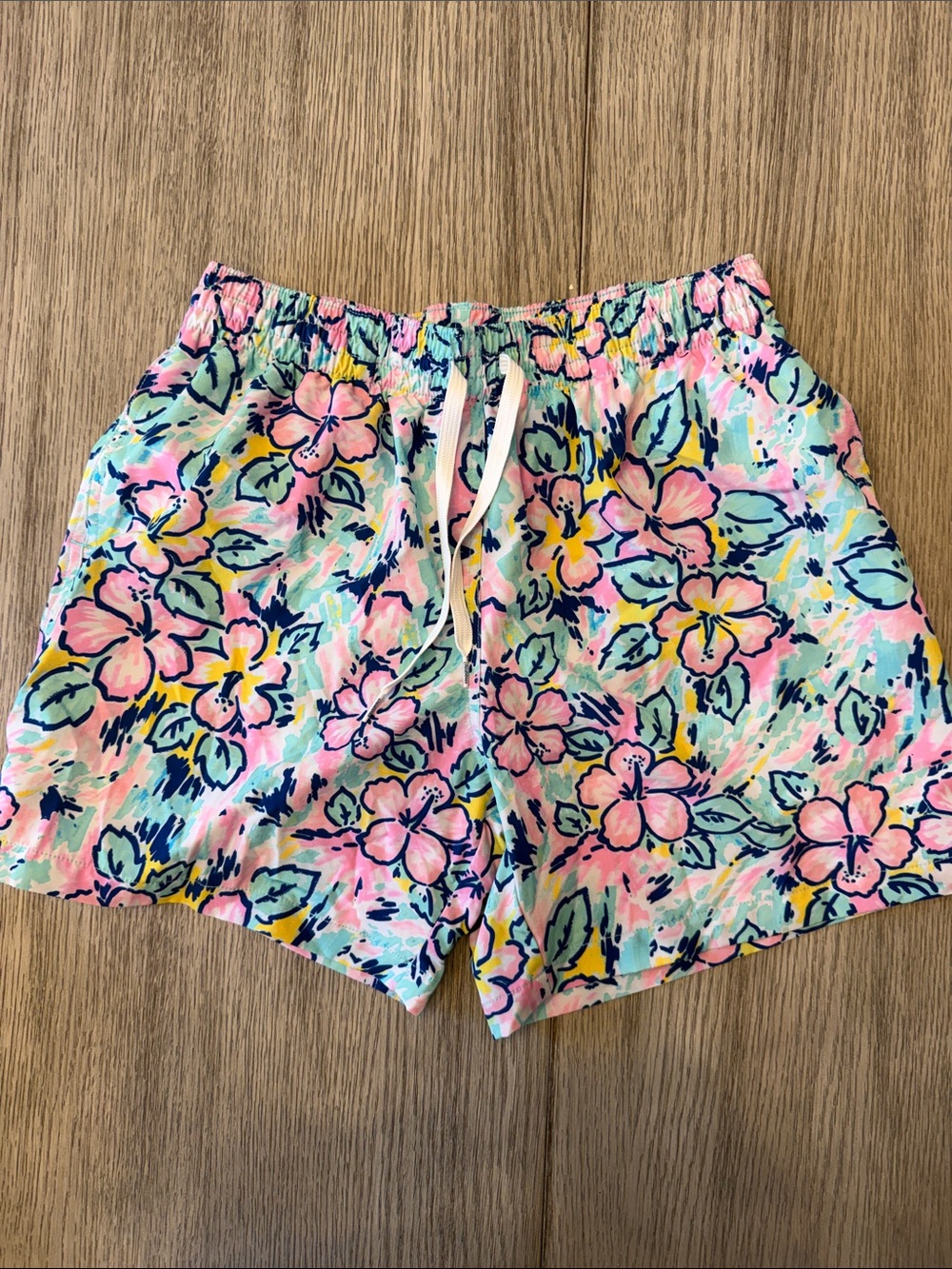 chubbies Pink Multi Floral Swim Trunks